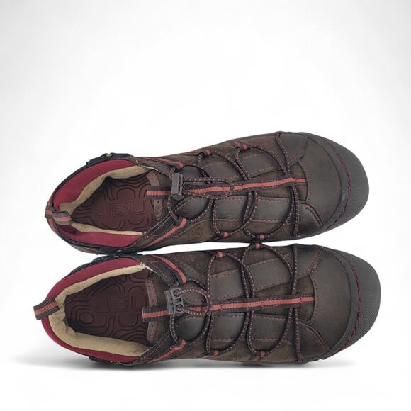 JBU Synergy Outdoor Sneakers Brown Red Size 9 Trail Shoes - Picture 3 of 6